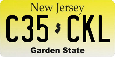 NJ license plate C35CKL