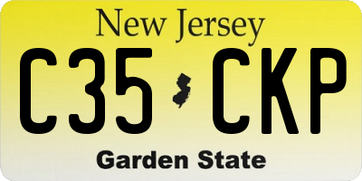 NJ license plate C35CKP