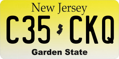 NJ license plate C35CKQ