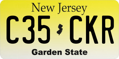 NJ license plate C35CKR