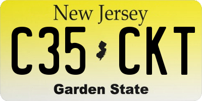 NJ license plate C35CKT