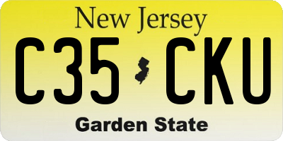 NJ license plate C35CKU