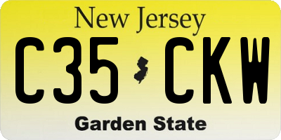 NJ license plate C35CKW