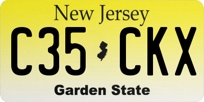 NJ license plate C35CKX
