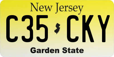 NJ license plate C35CKY