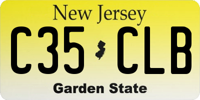 NJ license plate C35CLB