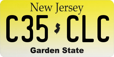 NJ license plate C35CLC