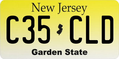 NJ license plate C35CLD