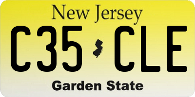 NJ license plate C35CLE