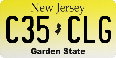 NJ license plate C35CLG