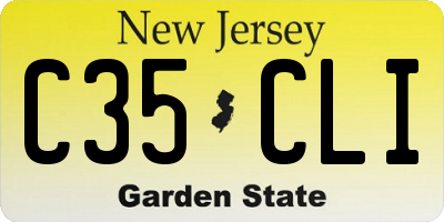 NJ license plate C35CLI