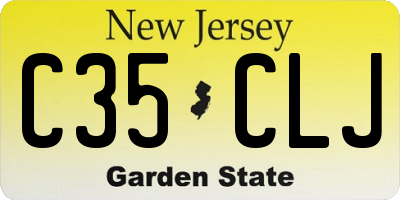NJ license plate C35CLJ
