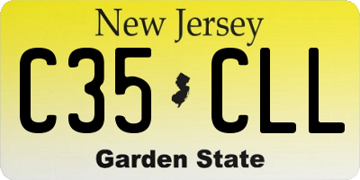 NJ license plate C35CLL