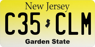NJ license plate C35CLM