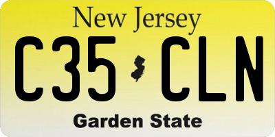 NJ license plate C35CLN