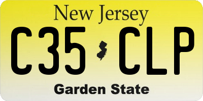 NJ license plate C35CLP