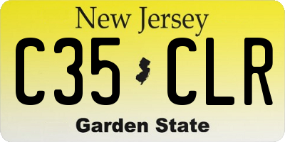 NJ license plate C35CLR