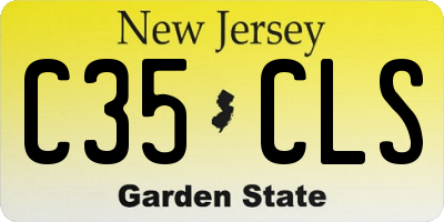 NJ license plate C35CLS