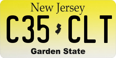 NJ license plate C35CLT