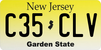 NJ license plate C35CLV