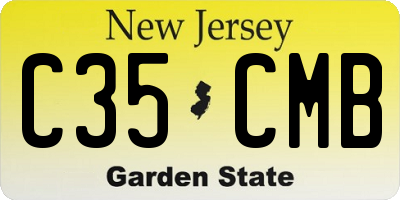 NJ license plate C35CMB