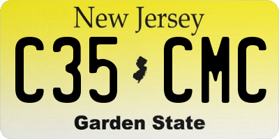 NJ license plate C35CMC