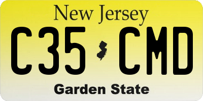 NJ license plate C35CMD