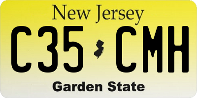 NJ license plate C35CMH