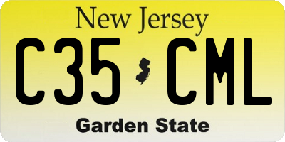 NJ license plate C35CML