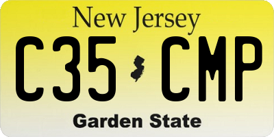 NJ license plate C35CMP