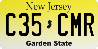 NJ license plate C35CMR