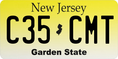 NJ license plate C35CMT