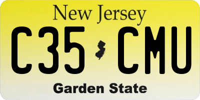 NJ license plate C35CMU