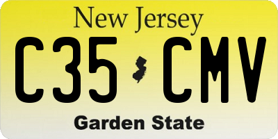 NJ license plate C35CMV