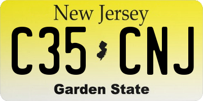 NJ license plate C35CNJ