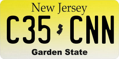 NJ license plate C35CNN