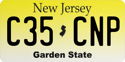 NJ license plate C35CNP