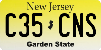 NJ license plate C35CNS