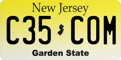 NJ license plate C35COM