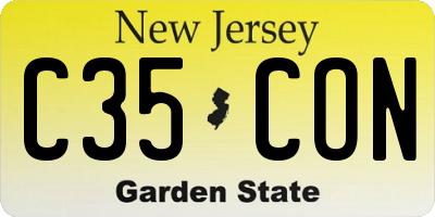 NJ license plate C35CON