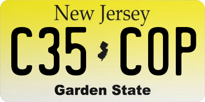 NJ license plate C35COP