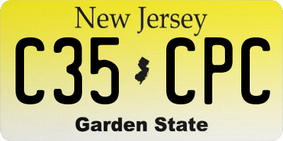 NJ license plate C35CPC