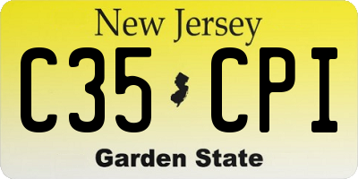 NJ license plate C35CPI