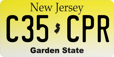 NJ license plate C35CPR