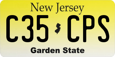 NJ license plate C35CPS