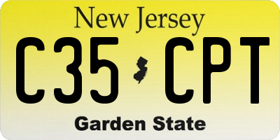 NJ license plate C35CPT