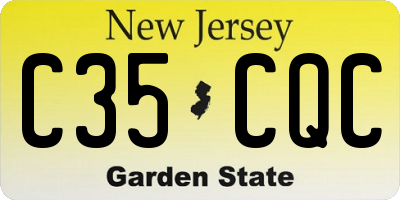 NJ license plate C35CQC