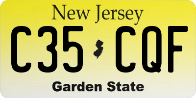 NJ license plate C35CQF