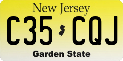 NJ license plate C35CQJ