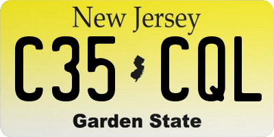 NJ license plate C35CQL